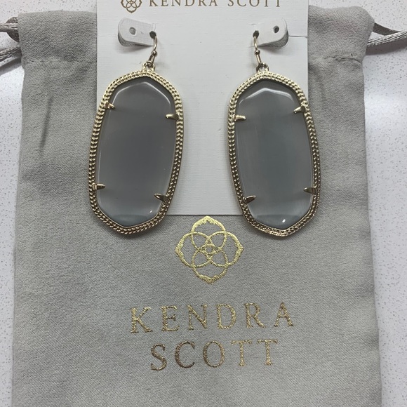 Kendra Scott- Gray/Gold Danielle Earrings - Picture 1 of 2